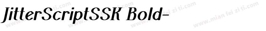 JitterScriptSSK Bold字体转换